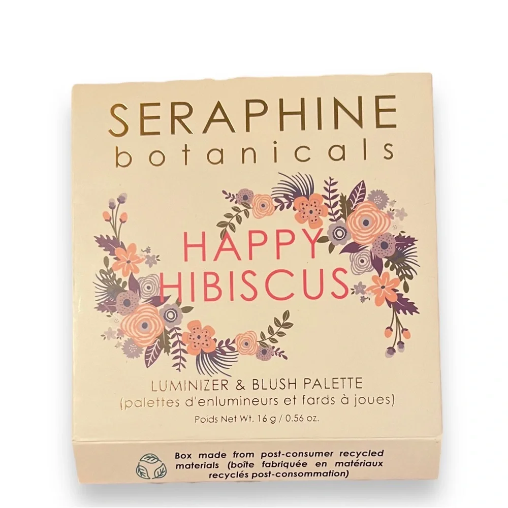 SERAPHINE BOTANICALS Happy Hibiscus Blush + Contour Palette 4 Shades
